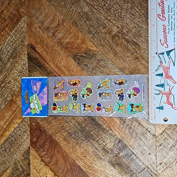 Vintage Garfield play-by-play sparkle stickers ministicker sheet sealed - Picture 2 of 7